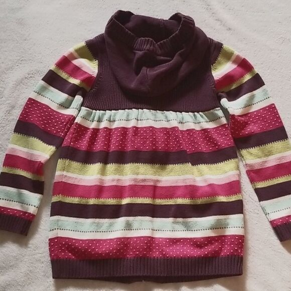CRAZY 8 GIRLS SWEATER CARDIGAN WITH A HOOD SZ M - Picture 3 of 5